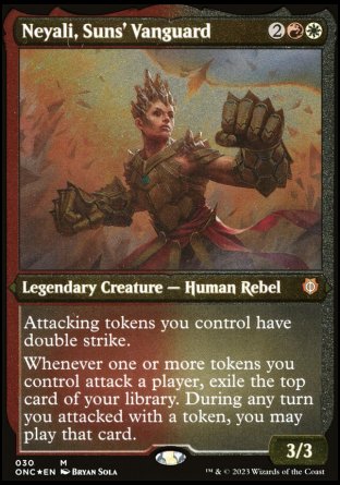 (030) Magic The Gathering Commander: Phyrexia: All Will Be One: Extras Single: Neyali, Suns' Vanguard (V.2) Holo Mythic