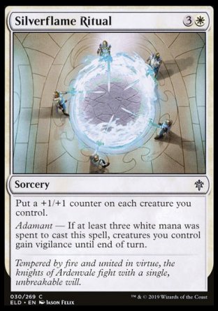 (030/269) Magic The Gathering Throne of Eldraine Single: Silverflame Ritual Common