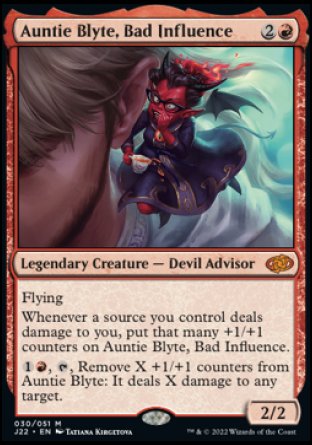 (030) Magic The Gathering Jumpstart 2022 Single: Auntie Blyte, Bad Influence Mythic