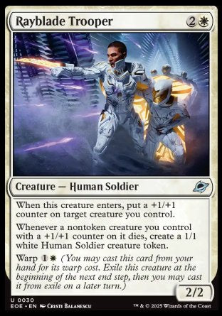 (030) Magic The Gathering Edge of Eternities Single: Rayblade Trooper Holo Uncommon