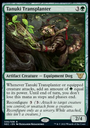 (030) Magic The Gathering Commander: Kamigawa: Neon Dynasty Single: Tanuki Transplanter (V.1) Rare