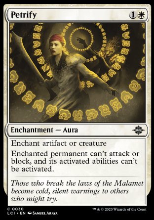 (030) Magic The Gathering The Lost Caverns of Ixalan Single: Petrify Holo Common