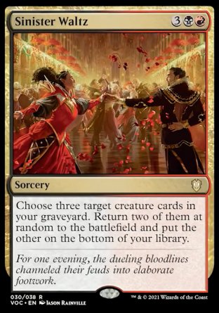 (030) Magic The Gathering Commander: Innistrad: Crimson Vow Single: Sinister Waltz (V.1) Rare
