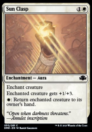 (030) Magic The Gathering Dominaria Remastered Single: Sun Clasp Holo Common