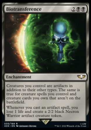 (030) Magic The Gathering Universes Beyond: Warhammer 40000 Single: Biotransference Holo Rare