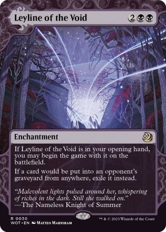 (030) Magic The Gathering Enchanting Tales Single: Leyline of the Void Holo Rare
