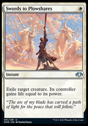 (031) Magic The Gathering Dominaria Remastered Single: Swords to Plowshares Uncommon