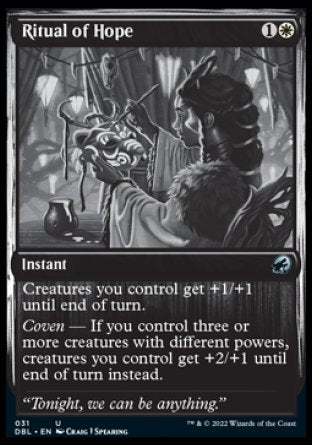 (031) Magic The Gathering Innistrad: Double Feature Single: Ritual of Hope Uncommon