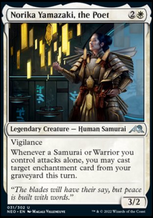 (031) Magic The Gathering Kamigawa: Neon Dynasty Single: Norika Yamazaki, the Poet Holo Uncommon