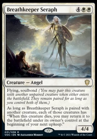 (031) Magic The Gathering Commander: Innistrad: Crimson Vow Single: Breathkeeper Seraph (V.1) Rare