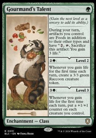 (031) Magic The Gathering Commander: Bloomburrow Single: Gourmand's Talent Rare