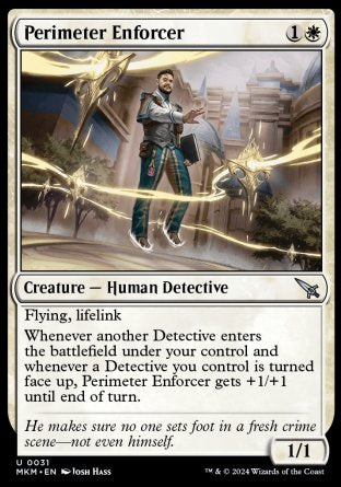 (031) Magic The Gathering Murders at Karlov Manor Single: Perimeter Enforcer Holo Uncommon