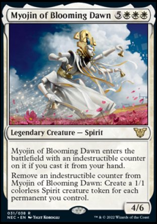 (031) Magic The Gathering Commander: Kamigawa: Neon Dynasty Single: Myojin of Blooming Dawn (V.1) Rare