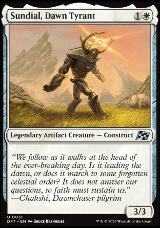 (031) Magic The Gathering Aetherdrift Single: Sundial, Dawn Tyrant Holo Uncommon