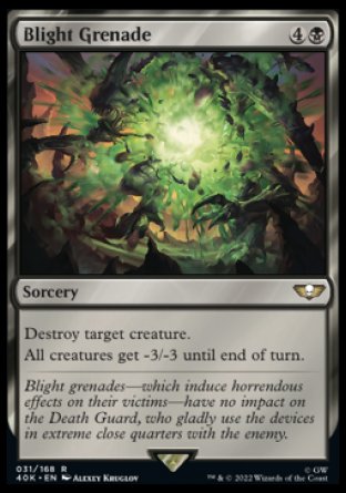 (031) Magic The Gathering Universes Beyond: Warhammer 40000 Single: Blight Grenade Holo Rare