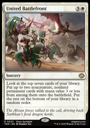 (032) Magic The Gathering Tarkir: Dragonstorm: Promos Single: United Battlefront (V.1) Holo Rare