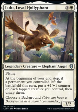 (032) Magic The Gathering Commander Legends: Battle for Baldur's Gate Single: Lulu, Loyal Hollyphant Holo Uncommon