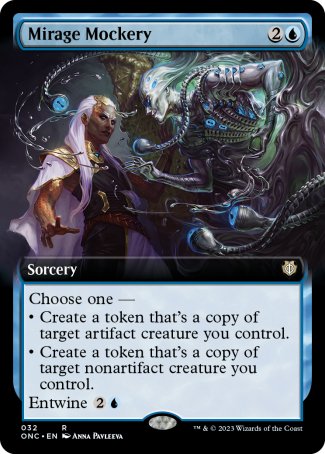 (032) Magic The Gathering Commander: Phyrexia: All Will Be One: Extras Single: Mirage Mockery Rare