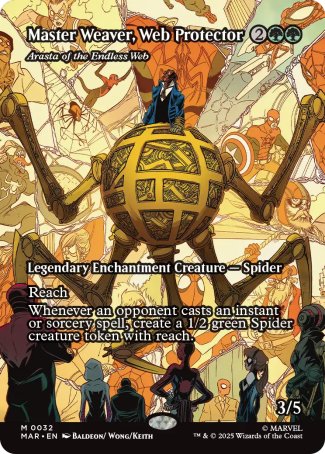 (032) Magic The Gathering Magic: The Gathering | Marvel's Spider-Man: Source Material Cards Single: Arasta of the Endless Web Holo Mythic