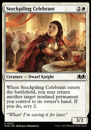 (032) Magic The Gathering Wilds of Eldraine Single: Stockpiling Celebrant Holo Common