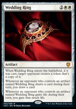 (032) Magic The Gathering Commander: Innistrad: Crimson Vow Single: Wedding Ring (V.1) Mythic