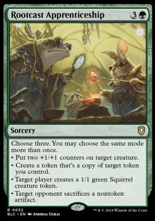 (032) Magic The Gathering Commander: Bloomburrow Single: Rootcast Apprenticeship Rare