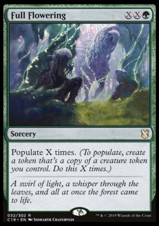 (032) Magic The Gathering Commander 2019 Single: Full Flowering Holo Rare