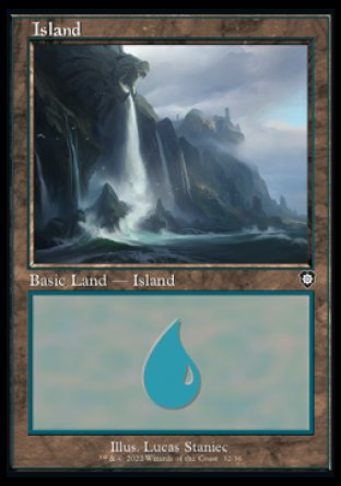 (032) Magic The Gathering Commander: The Brothers' War Single: Island (V.2) Land
