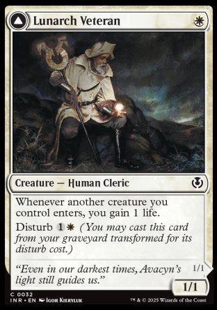 (032) Magic The Gathering Innistrad Remastered Single: Lunarch Veteran // Luminous Phantom Common
