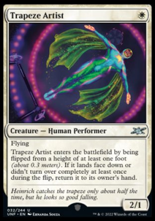 (032) Magic The Gathering Unfinity Single: Trapeze Artist Holo Uncommon