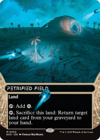 (032) Magic The Gathering Stellar Sights Single: Petrified Field (V.1) Mythic