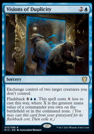 (033) Magic The Gathering Commander: Innistrad: Midnight Hunt Single: Visions of Duplicity (V.1) Rare