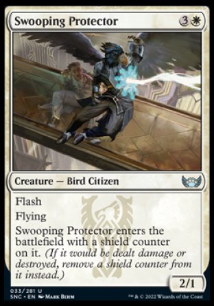 (033) Magic The Gathering Streets of New Capenna Single: Swooping Protector Holo Uncommon