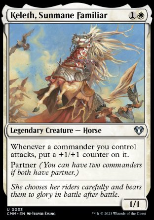 (033) Magic The Gathering Commander Masters Single: Keleth, Sunmane Familiar Holo Uncommon