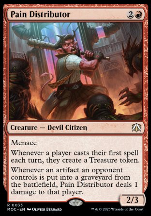 (033) Magic The Gathering Commander: March of the Machine Single: Pain Distributor Rare