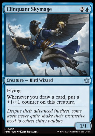 (033) Magic The Gathering Magic: The Gathering Foundations Single: Clinquant Skymage Uncommon