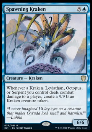 (033) Magic The Gathering Commander: Strixhaven Single: Spawning Kraken Rare