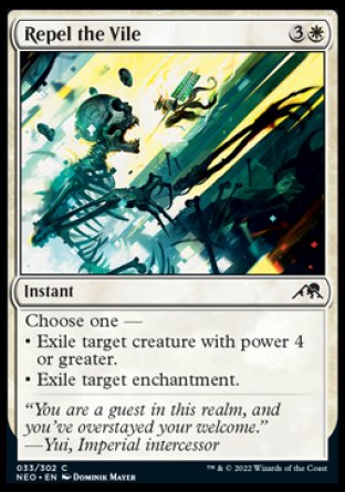 (033) Magic The Gathering Kamigawa: Neon Dynasty Single: Repel the Vile Holo Common