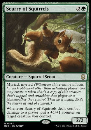 (033) Magic The Gathering Commander: Bloomburrow Single: Scurry of Squirrels Rare