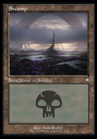 (033) Magic The Gathering Commander: The Brothers' War Single: Swamp (V.1) Land