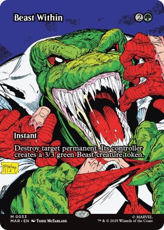 (033) Magic The Gathering Magic: The Gathering | Marvel's Spider-Man: Source Material Cards Single: Beast Within Mythic