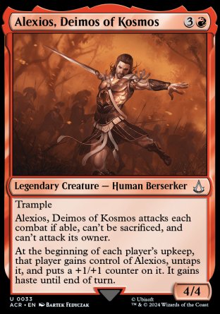 (033) Magic The Gathering Universes Beyond: Assassin's Creed Single: Alexios, Deimos of Kosmos Holo Uncommon