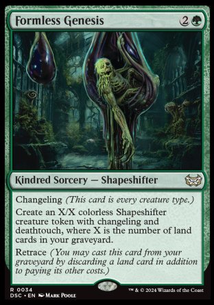 (034) Magic The Gathering Commander: Duskmourn: House of Horror Single: Formless Genesis Rare