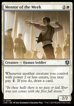(034) Magic The Gathering Innistrad Remastered Single: Mentor of the Meek Holo Uncommon
