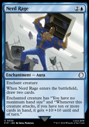 (034) Magic The Gathering Universes Beyond: Fallout Single: Nerd Rage Holo Uncommon