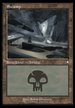 (034) Magic The Gathering Commander: The Brothers' War Single: Swamp (V.2) Land