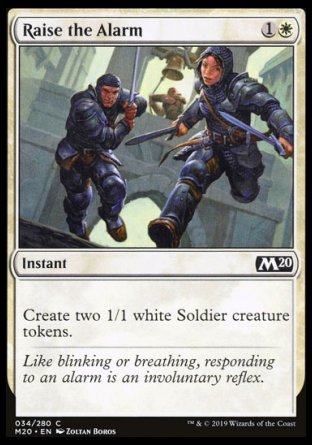 (034/280) Magic The Gathering Core 2020 Single: Raise the Alarm Common