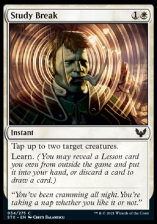 (034) Magic The Gathering Strixhaven: School of Mages Single: Study Break Holo Common