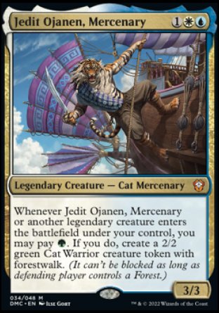 (034) Magic The Gathering Commander: Dominaria United Single: Jedit Ojanen, Mercenary Holo Mythic