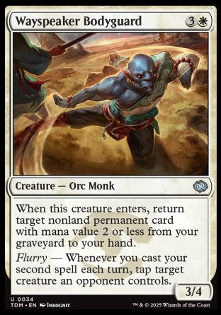 (034) Magic The Gathering Tarkir: Dragonstorm Single: Wayspeaker Bodyguard Uncommon